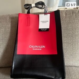 NWT Calvin Klein Fragrances Red & Black Long Tote bag